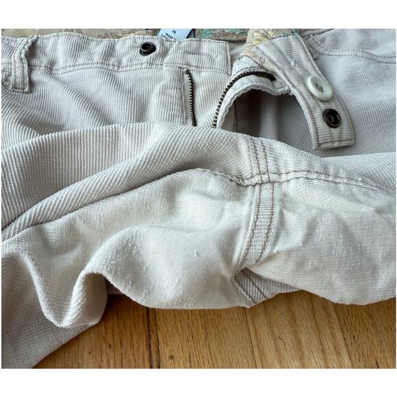 Gap Cream Stretch Corduroy Flare Pants Size 16 90's Y2K Western Boho Grunge - Picture 5 of 12